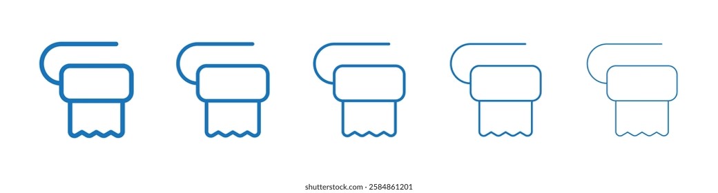 Toilet paper icon Symbol collection thin outline set