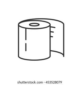 Toilet Paper Icon Thin Line Design Stock Vector (Royalty Free ...