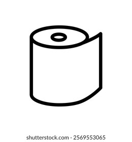 Toilet paper icon Thin vector set