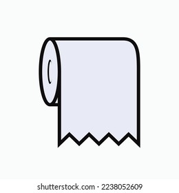 Toilet Paper Icon. Tissue Roll Symbol. 