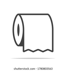 Toilet paper icon transparent vector isolated