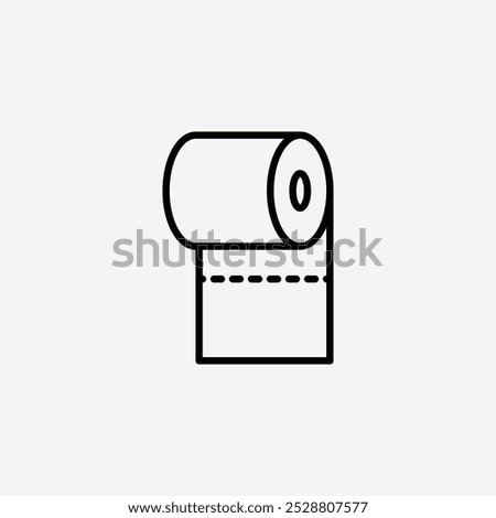 Toilet Paper icon in tree different line stroke sizes.