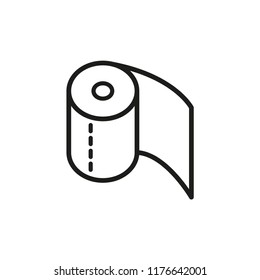 toilet paper icon in trendy flat design 
