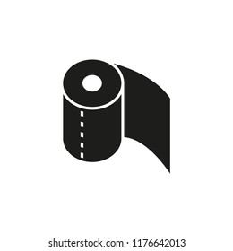 toilet paper icon in trendy flat design 