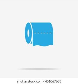 Toilet paper icon. Vector concept illustration for design.