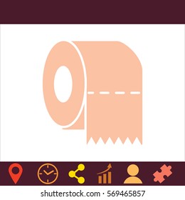 Toilet paper  icon. Vector design. 