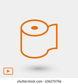 toilet paper icon, Vector EPS 10 illustration style