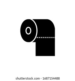 toilet paper icon vector illustration. toilet paper icon glyph style design