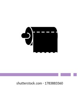 toilet paper icon. Vector illustration EPS 10.