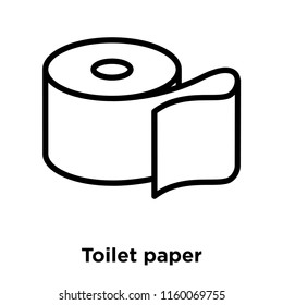 Toilet paper icon vector isolated on white background, Toilet paper transparent sign , line and outline elements in linear style
