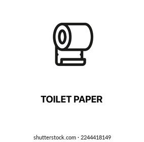toilet paper icon vector. Linear style sign for mobile concept and web design. toilet paper symbol illustration. Pixel vector graphics - Vector.	