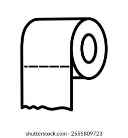 toilet paper icon vector on white background. paper tissue icon