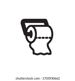 toilet paper icon vector symbol template