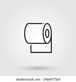 Toilet Paper Icon. Wc Tissue Roll.