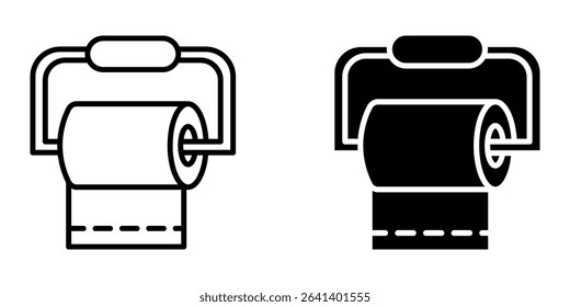  toilet paper icon white on background