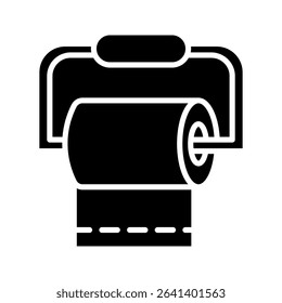  toilet paper icon white on background