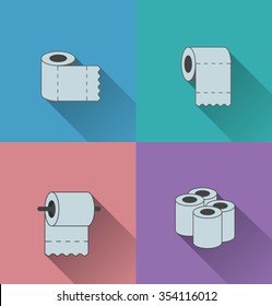 Toilet paper Icons