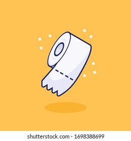 toilet paper illustration of flat design