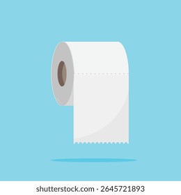 ilustração de papel higiênico em forma plana, conjunto de rolos sanitários modernos de ícone plano