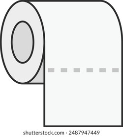 toilet paper illustration isolated on white