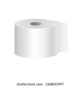 Toilet Paper isolated on a white background