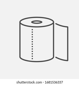 Toilet paper isolated on white background. Vector illustration. Eps 10.