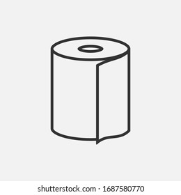 Toilet paper isolated on white background. Vector illustration. Eps 10.