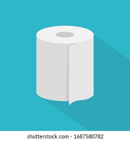 Toilet paper isolated on white background. Vector illustration. Eps 10.