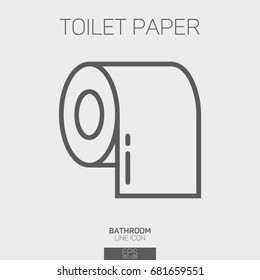 Toilet paper line icon