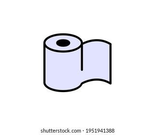 Toilet paper line icon. Vector symbol in trendy flat style on white background. Travel sing for design.
