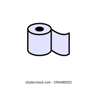 Toilet paper line icon. Vector symbol in trendy flat style on white background. Travel sing for design.