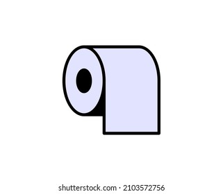 Toilet paper line icon. Vector symbol in trendy flat style on white background. Travel sing for design.