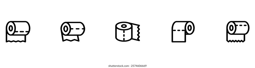 Toilet paper line icon. Vector Illustration. Vector Graphic. EPS 10