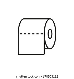 Toilet paper line icon. Vector