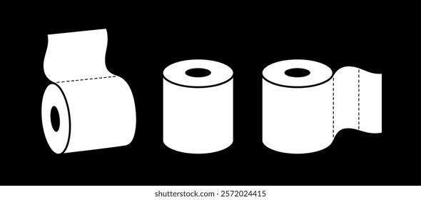 Toilet paper logo. Isolated toilet paper on white background