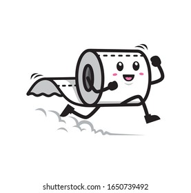 Toilet paper mascot character design