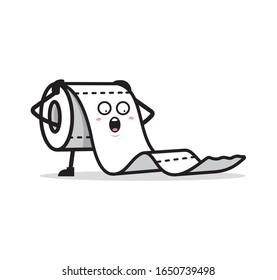 Toilet paper mascot character design