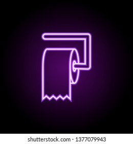 toilet paper neon icon. Elements of web set. Simple icon for websites, web design, mobile app, info graphics