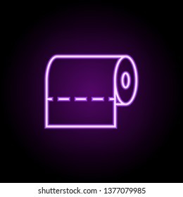 toilet paper neon icon. Elements of web set. Simple icon for websites, web design, mobile app, info graphics