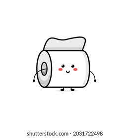 Toilet paper normal pose cute character cartoon
