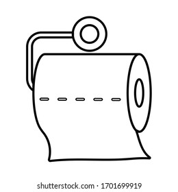 toilet paper object line icon