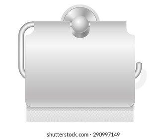 toilet paper on holder vector illustration isolated on white background