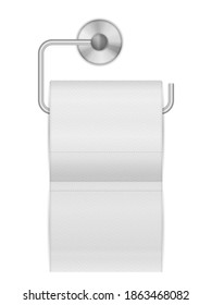 Toilet paper on a white background. Vector illustration.
