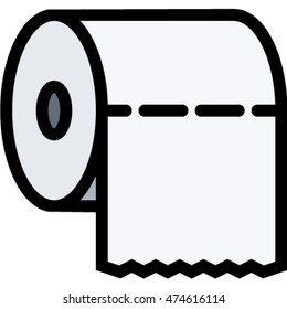 toilet paper outline icon