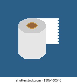 Toilet paper pixel art. Paper Roll 8 bit. graphics old game