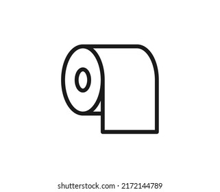 Toilet paper  premium line icon. Simple high quality pictogram. Modern outline style icons. Stroke vector illustration on a white background. 