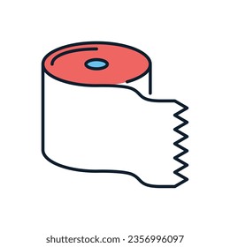 Toilet paper related vector icon. Toilet paper sign. Isolated on white background. Editable vector illustration