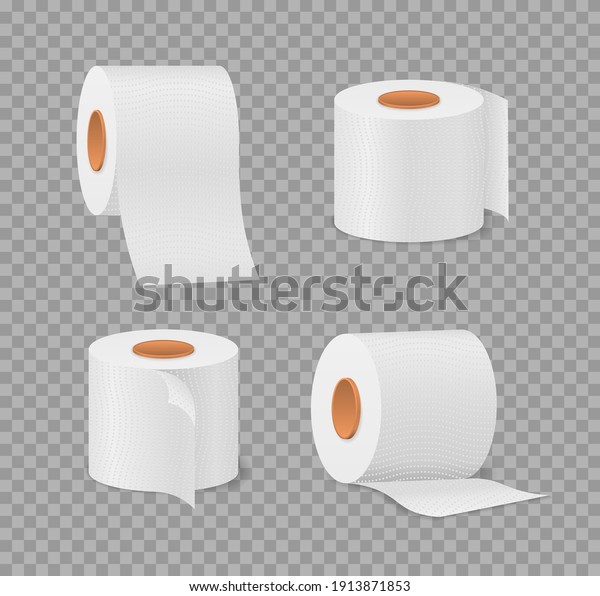 Toilet paper roll for bathroom and
restroom, white soft kitchen towels set. Hygiene household item for
restrooms. Cute cartoon tissue paper set, roll box, use for toilet,
kitchen. Vector
illustration.