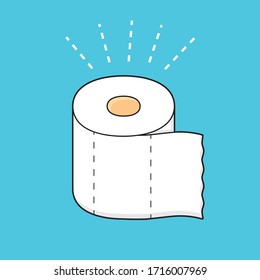 Toilet paper roll cartoon vector iiilustration