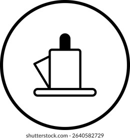 Toilet Paper Roll Dispenser Icon: Minimalist Design for Restrooms and Hygiene Awareness